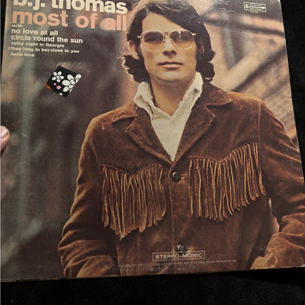 B.J. Thomas LP Vinyl Record Most Of All 1970